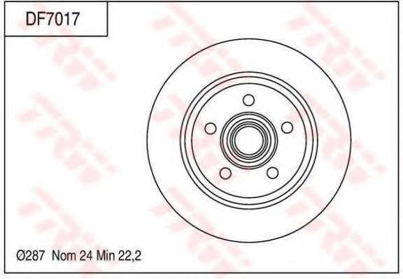 TRW DF7017 Brake Disc